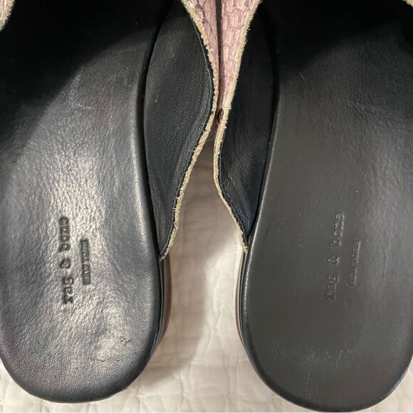 Rag&Bone Open-toe Snakeskin Leather Slide Sandals Sz-9/39 - Picture 3 of 7